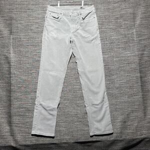 Faherty Jeans Men's Size 32x30 Gray Stretch Terry 5 Pocket Slim Straight